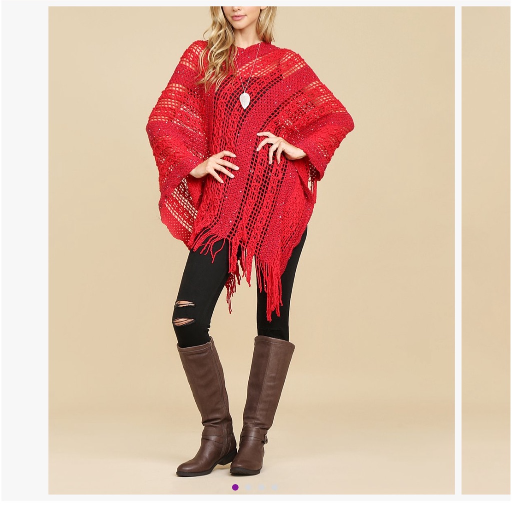 Red Poncho Brand New